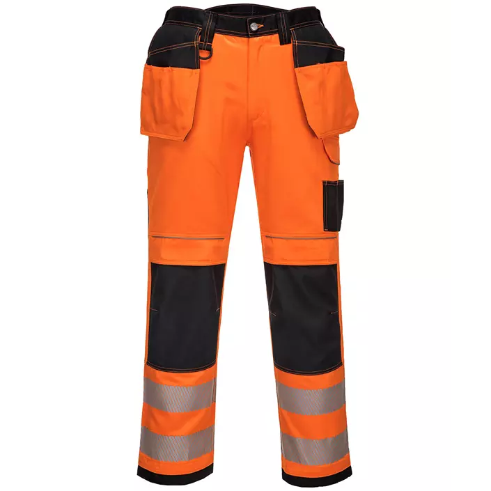 Portwest Vision craftsmen's trousers T501, Hi-Vis Orange/Black, large image number 0