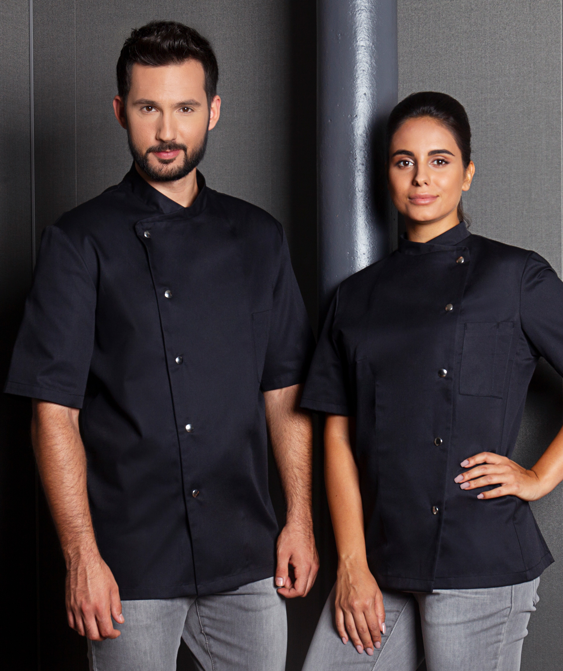 Karlowsky Greta short-sleeved women's chef jacket, Black, large image number 2