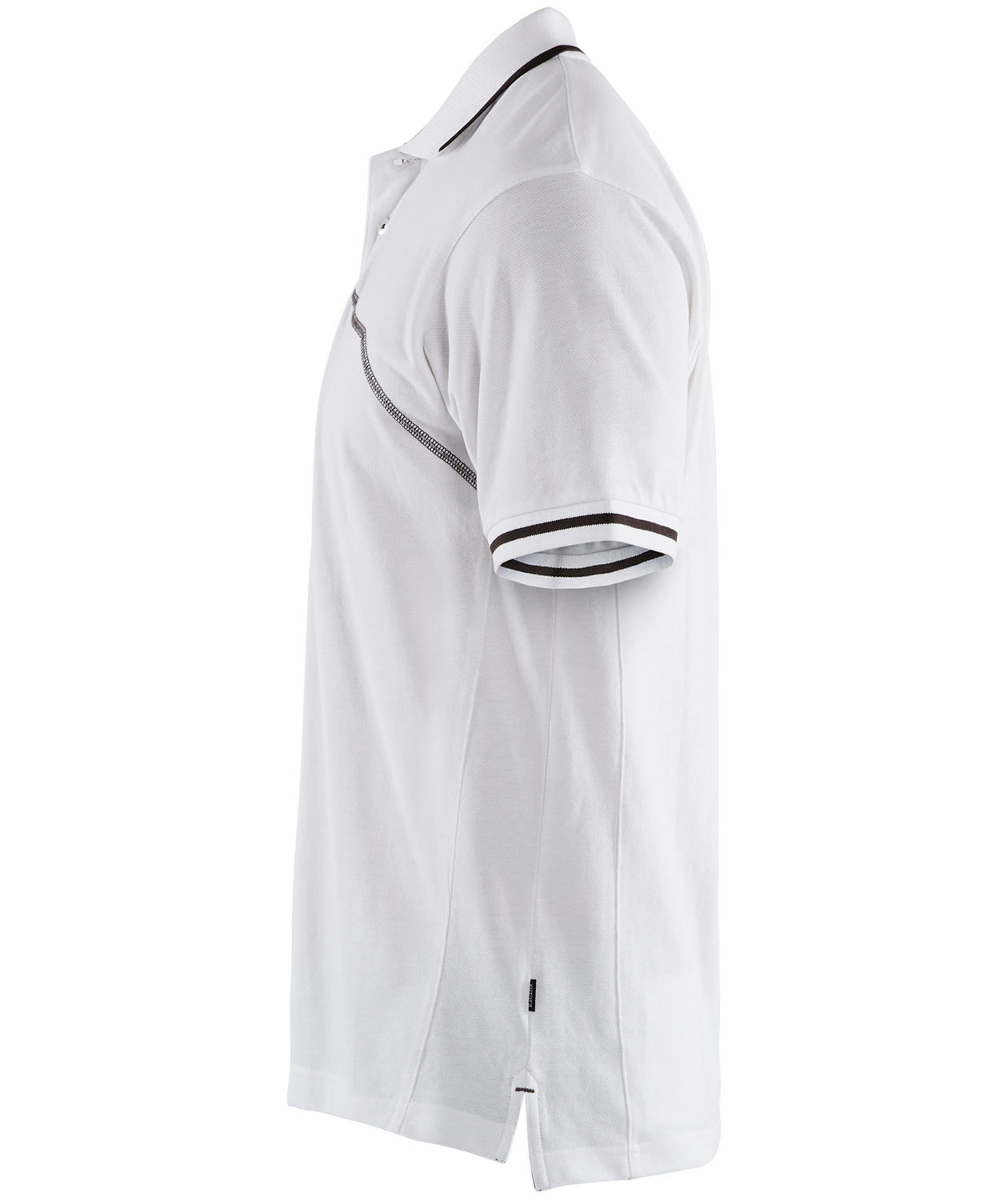 Bl&aring;kl&auml;der Unite polo T-shirt, Hvid/m&oslash;rk gr&aring;, large image number 2