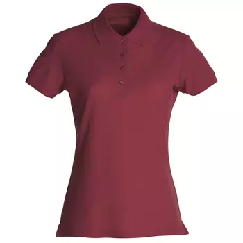 Clique Basic Damen Poloshirt, Bordeaux