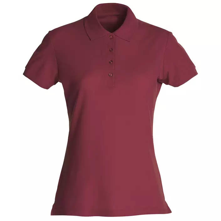 Clique Basic Damen Poloshirt, Bordeaux, large image number 0