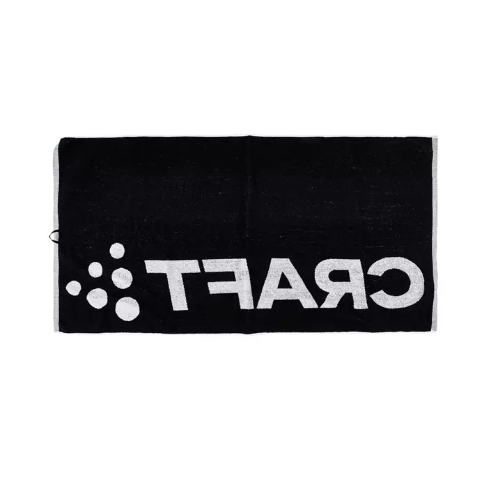Craft bath towel, Black/White, Black/White, large image number 1