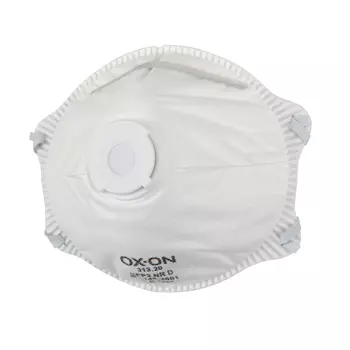 OX-ON Comfort dust mask FFP2 NR D with valve, White