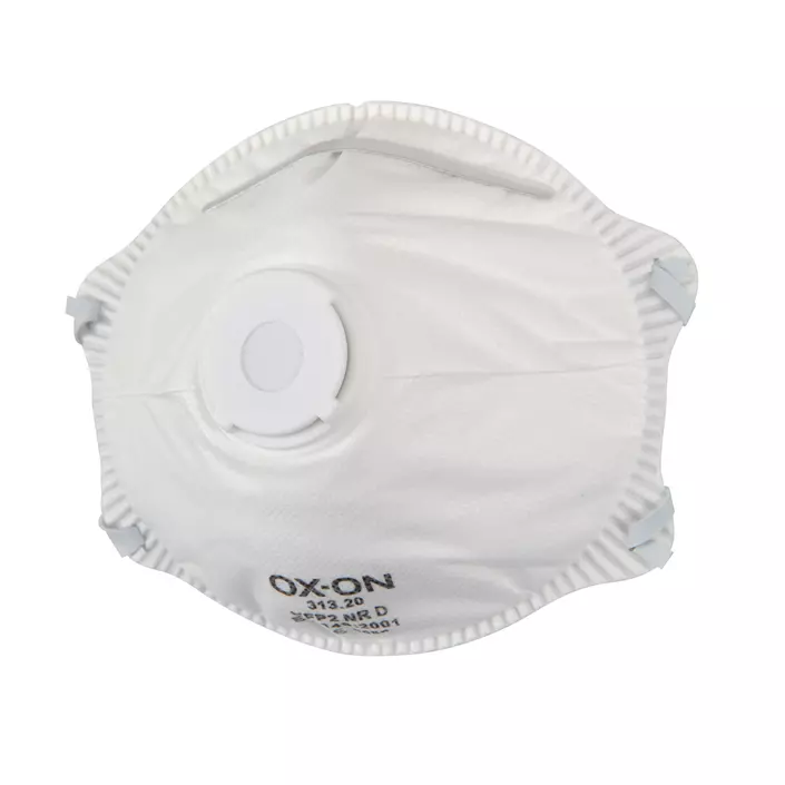 OX-ON Comfort damm mask FFP2 NR D med ventil, Vit, Vit, large image number 0