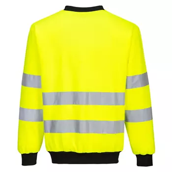 Portwest PW2 sweatshirt, Hi-vis Yellow/Black