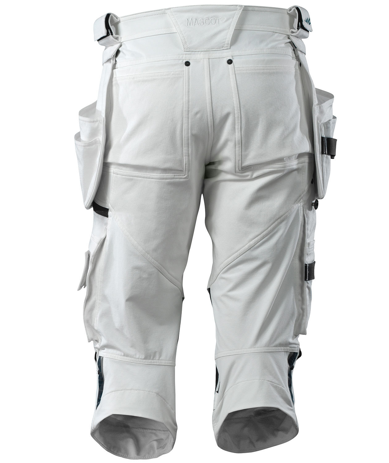 Mascot Advanced h&aring;ndv&aelig;rkerknickers full stretch, Hvid, large image number 2