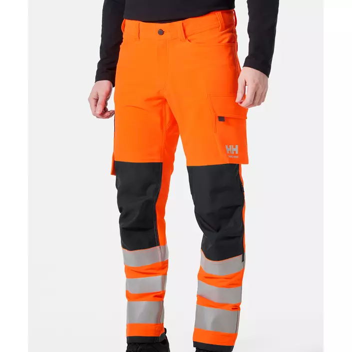 Helly Hansen Alna 4X arbejdsbukser full stretch, Hi-vis Orange/Ebony, large image number 1