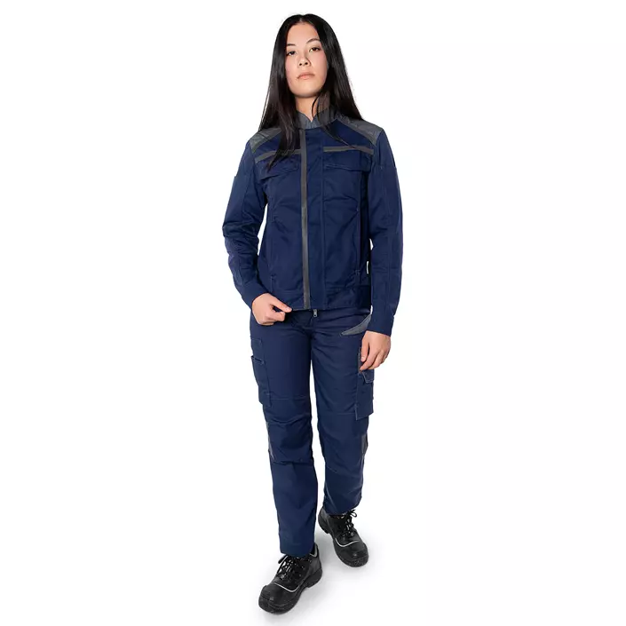 Fristads women's work jacket, Marine Blue/Grey, large image number 2
