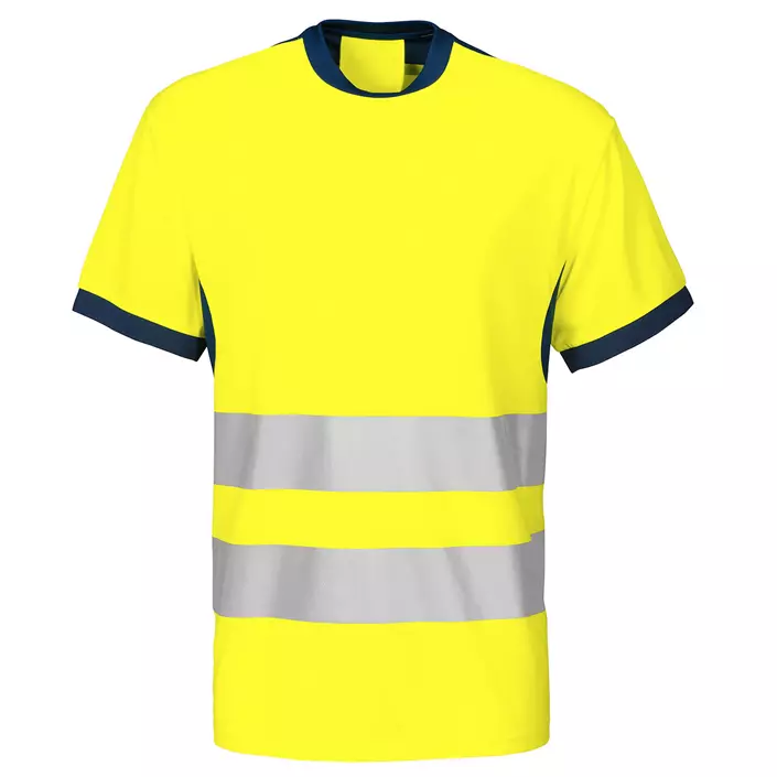 ProJob T-skjorte 6009, Hi-vis gul/marineblå, large image number 0