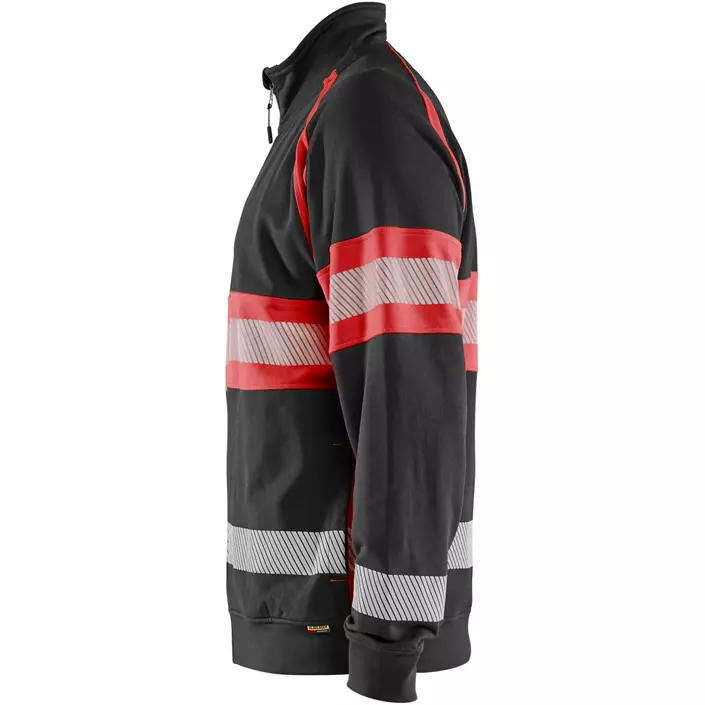 Blåkläder cardigan, Svart/Varselröd, large image number 4