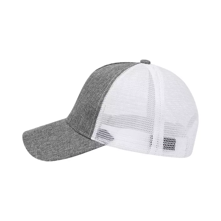 Karlowsky Trucker mesh cap, Gråmeleret/Hvid, Gråmeleret/Hvid, large image number 3