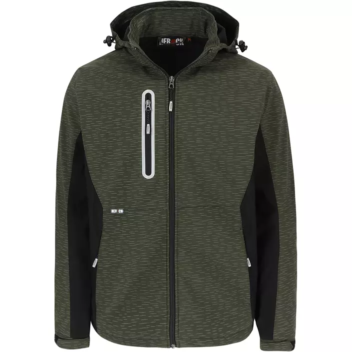 HEROCK Flexor softshelljacka, Reflective Khaki/Black, large image number 0
