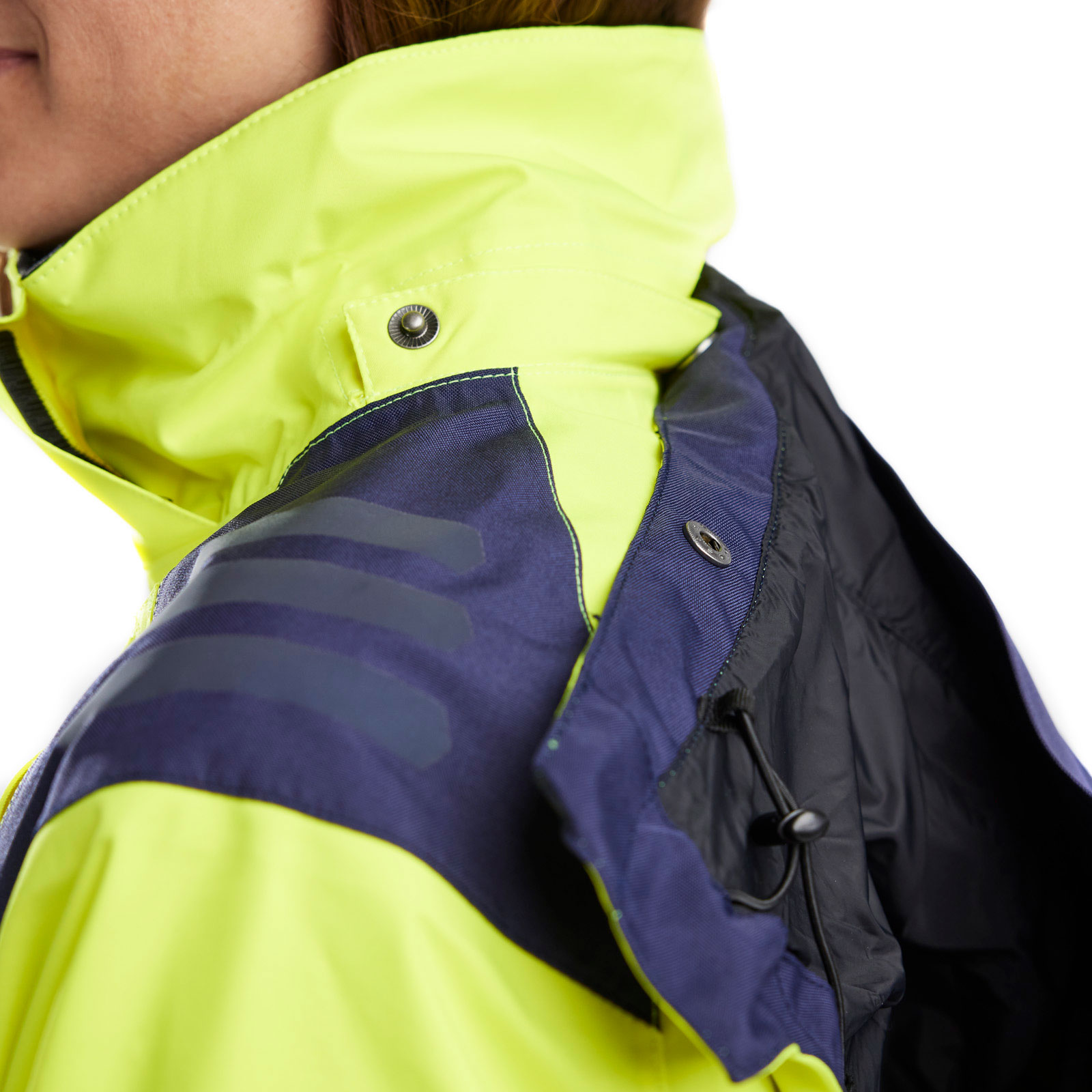 Bl&aring;kl&auml;der Damen Shelljacke, Hi-Vis gelb/marine, large image number 5