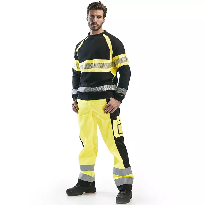 Blåkläder service trousers, Hi-vis Yellow/Black, large image number 1