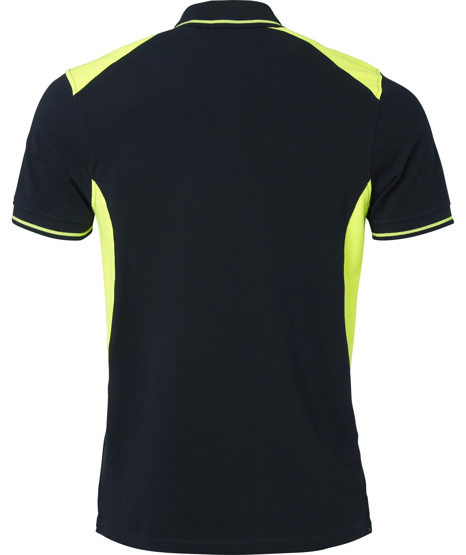Top Swede polo shirt 213, Navy/Hi-Vis yellow