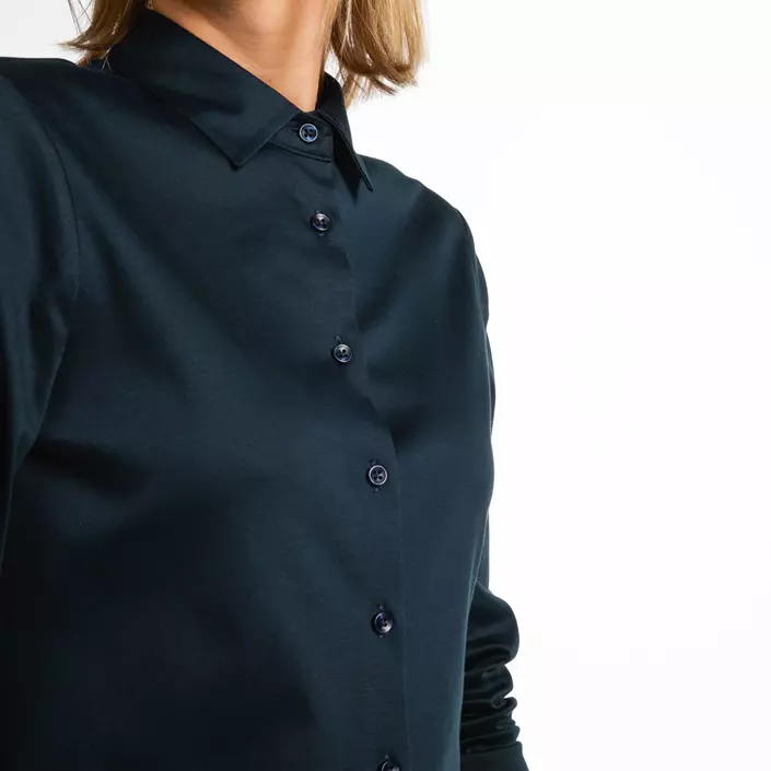 Eterna Jersey slim fit women's shirt, Navy, large image number 3