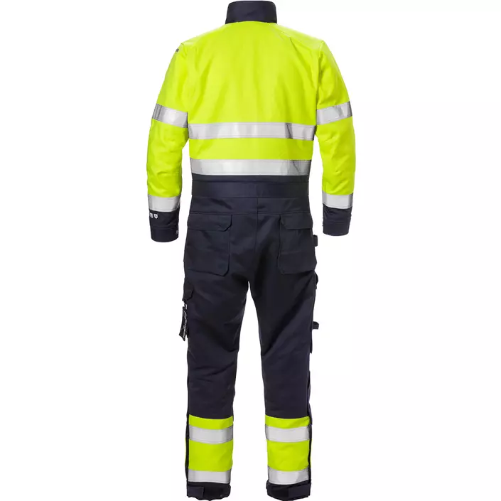 Fristads Flame winter coverall 8088, Hi-Vis yellow/marine, large image number 1