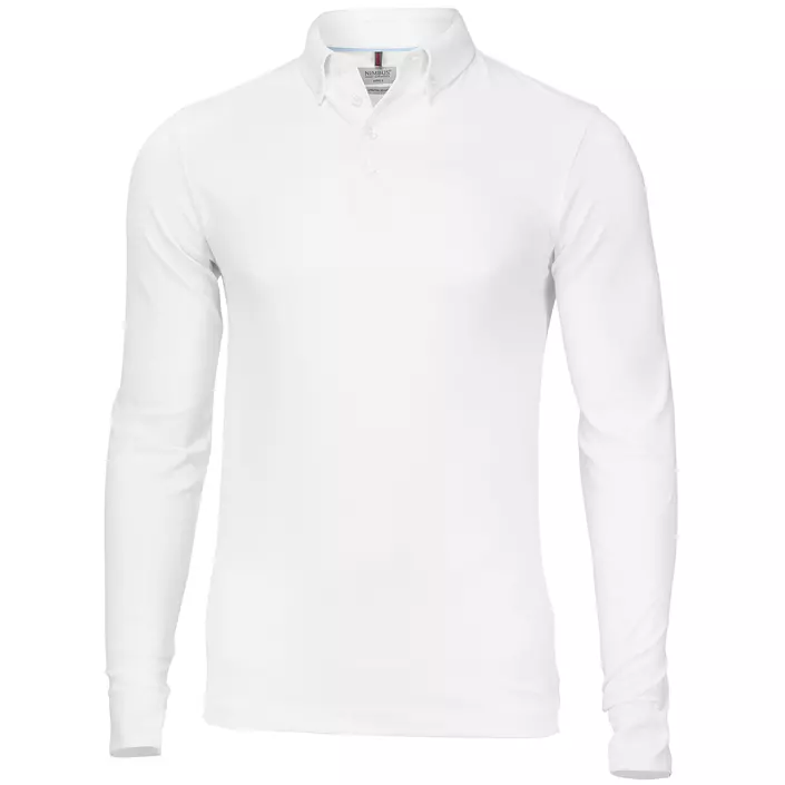 Nimbus Carlington long-sleeved polo shirt, White, large image number 0
