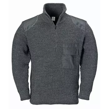 Terrax knit sweater with zipper, Anthracite