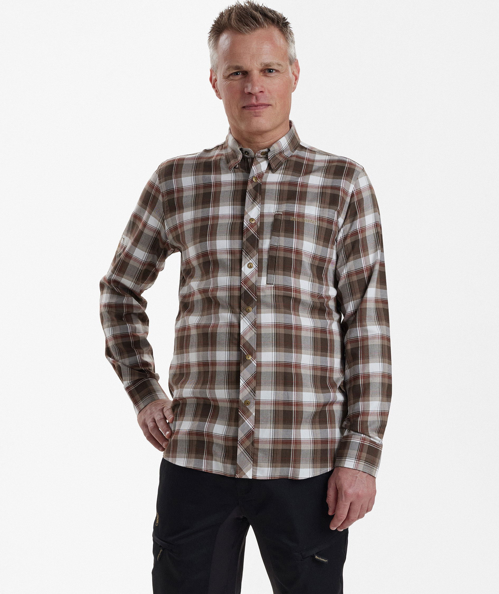 Deerhunter Silas skjorte, Brown Check, large image number 3