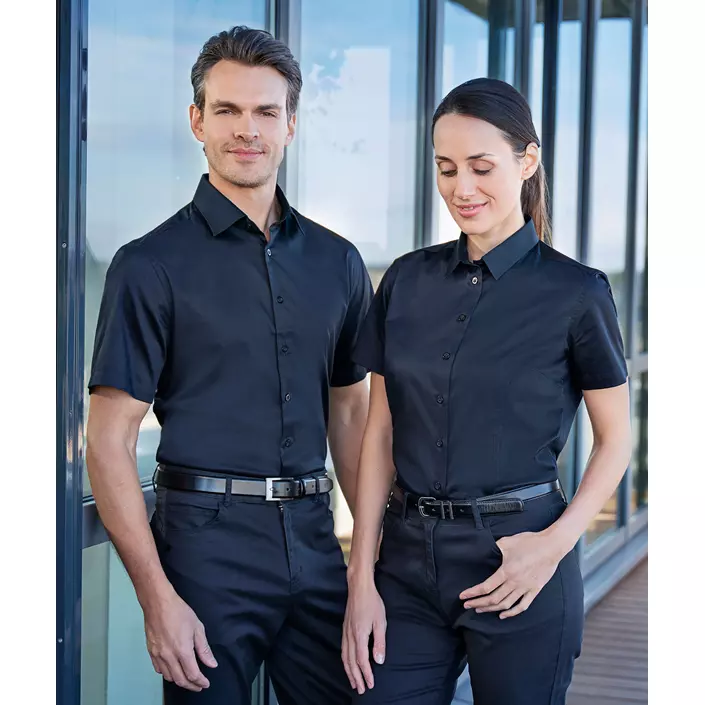 Karlowsky slim fit kortärmad skjorta dam, Black, large image number 6