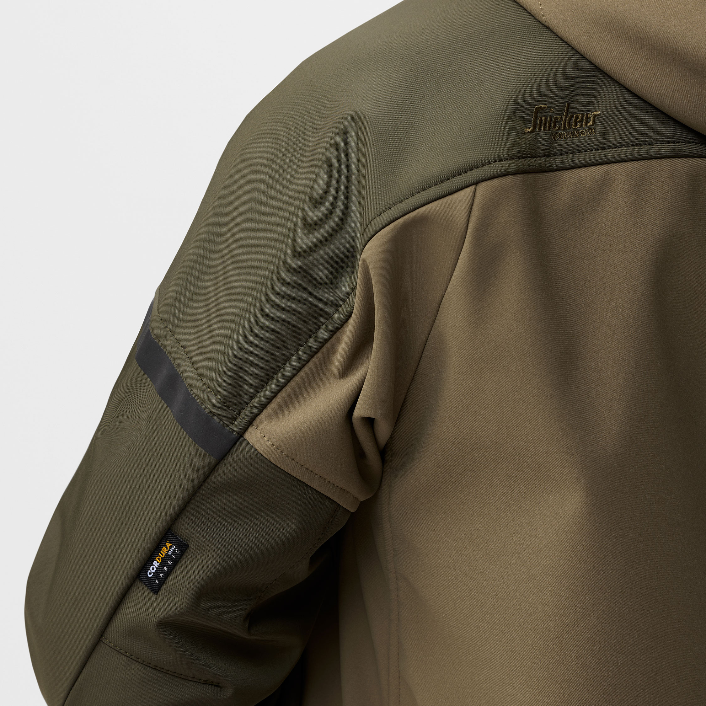 Snickers AllroundWork softshell jacket 1226, Khaki Green/Dark Khaki Green, large image number 10