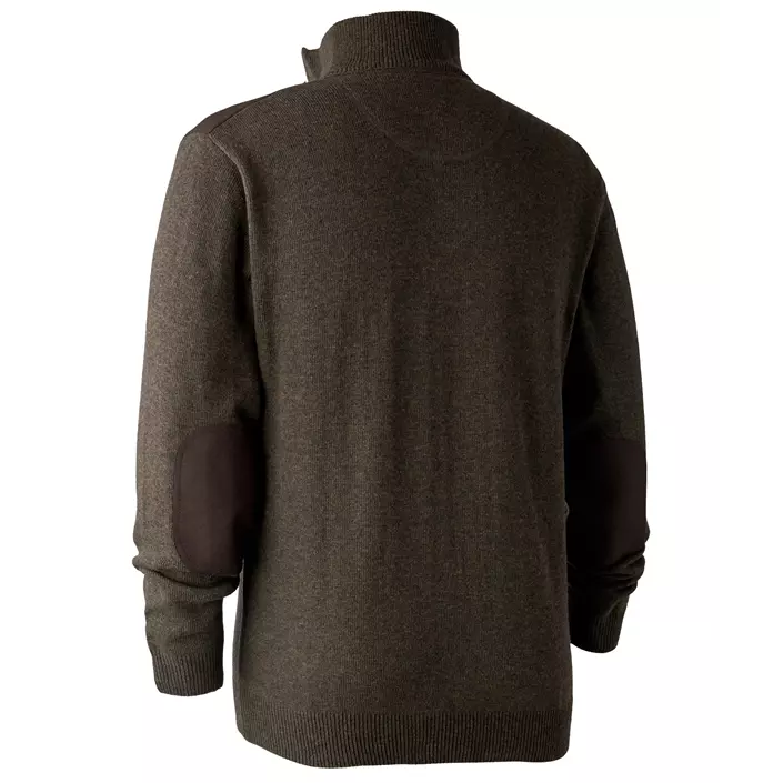 Deerhunter Sheffield strikket pullover med kort glideløs, Dark Elm, large image number 1