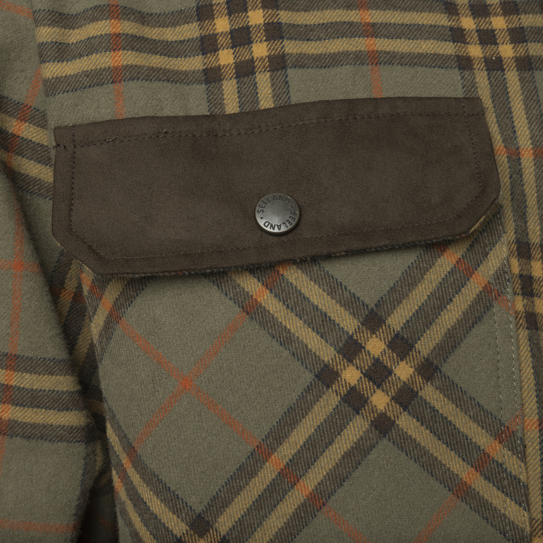 Seeland Banff skogsarbetare skjorta, Grape leaf/Terracotta check, large image number 7