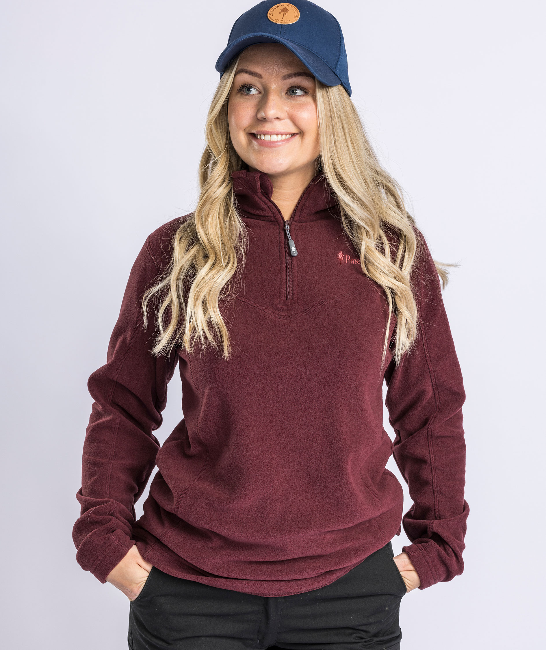 Pinewood&nbsp;Tiveden dame fleecetr&oslash;je, Earth Plum, large image number 3