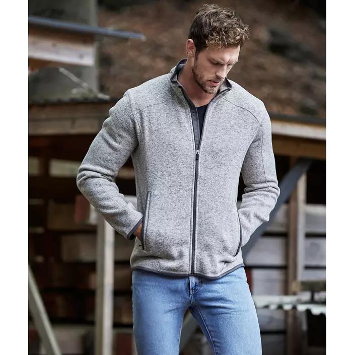 Tee Jays Aspen fleece jacket, Grey Melange, large image number 1