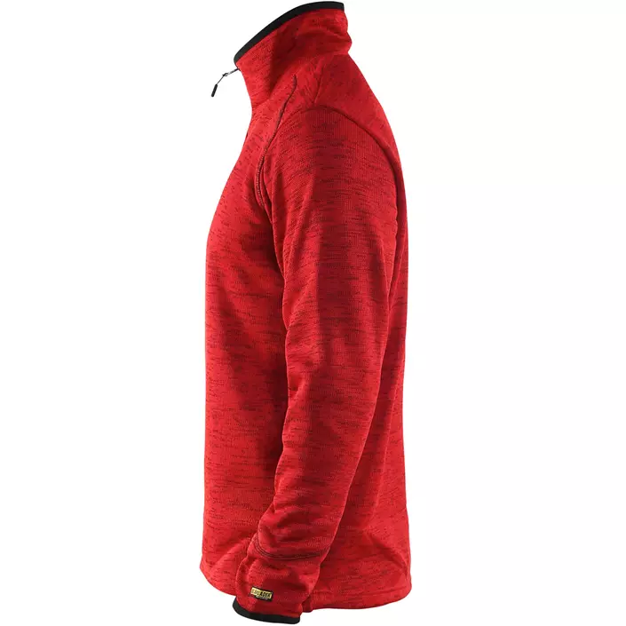 Blåkläder strikket sweatshirt half zip, Rød/Sort, large image number 2