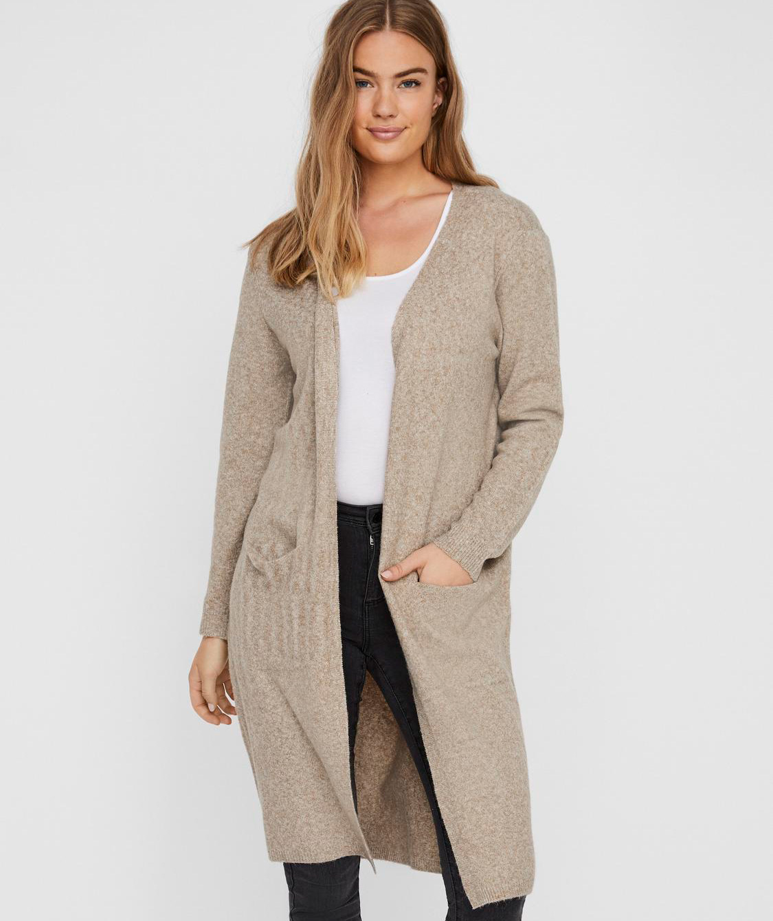 Vero Moda VMDOFFY lang dame strik cardigan
