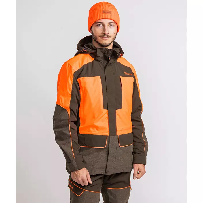 Pinewood Thorn Resistant jakke, Mosegrønn/oransje, large image number 1