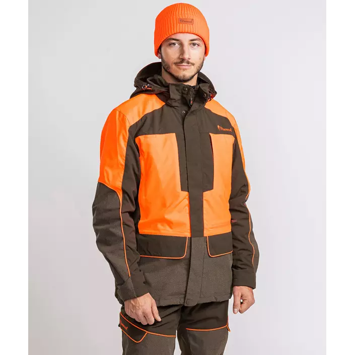 Pinewood Thorn Resistant jakke, Mosgrøn/Orange, large image number 1