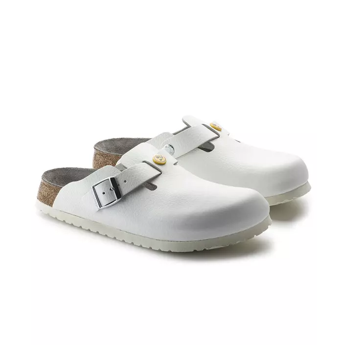 Birkenstock Boston ESD Narrow Fit women's sandals, White, large image number 4