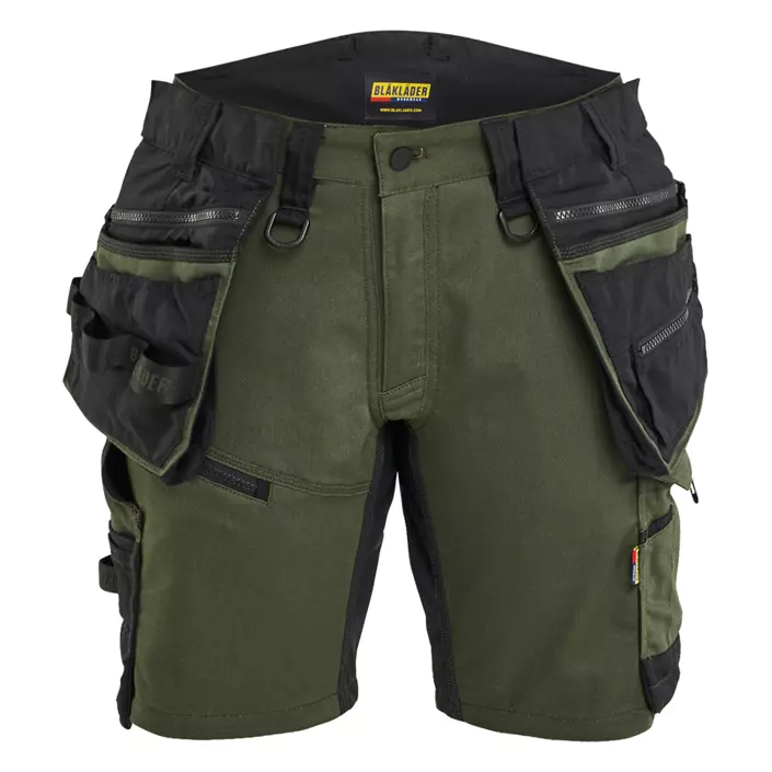 Blåkläder Striker dame håndværkershorts, Skovgrøn/sort, large image number 0