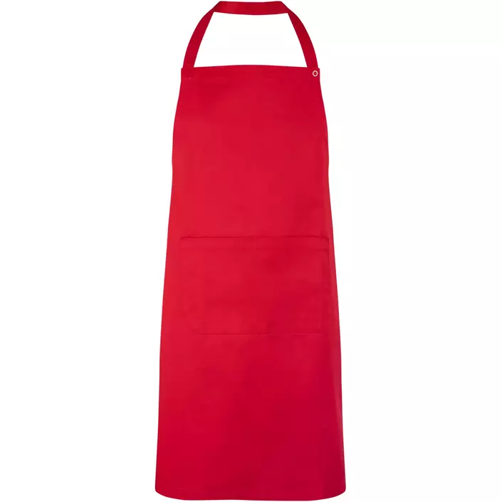 ID bib apron with pocket, Red, Red, large image number 0