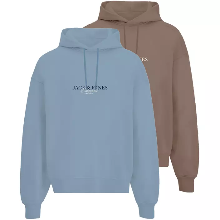 Jack & Jones JORBILLYBURG 2-pak hættetrøje, Skyway/Mocha Meringue, large image number 0