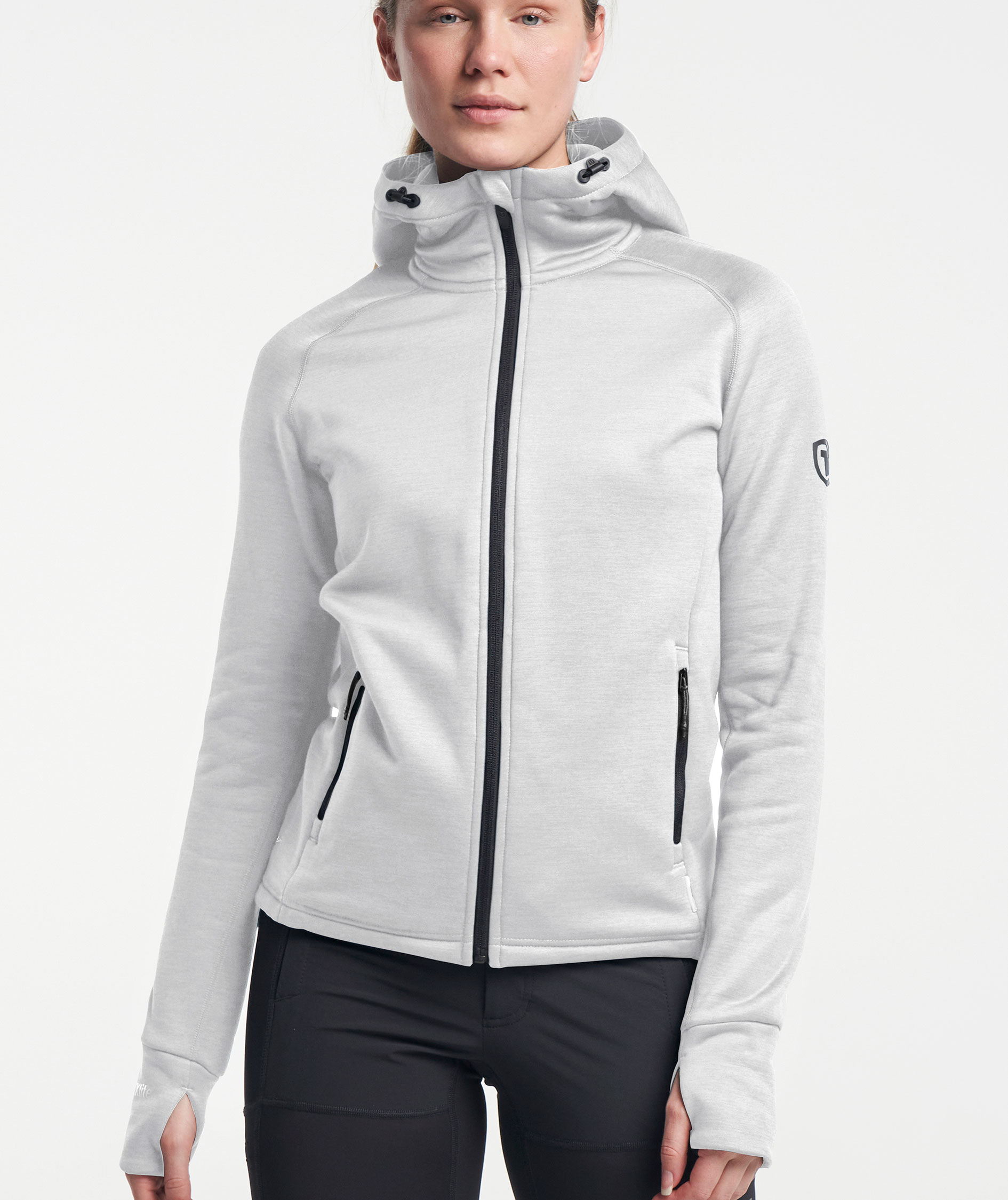 Tenson TXlite women's hoodie with full zipper, Light Grey, large image number 6