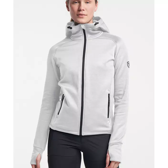Tenson TXlite dame hettegenser med glidelås, Light Grey, large image number 6