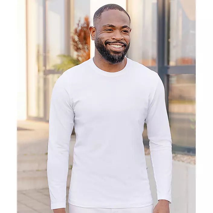 Karlowsky Casual-Flair långärmad T-shirt, White, large image number 5