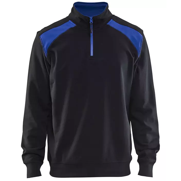 Blåkläder Unite Half-Zip sweatshirt, Black/Cobalt Blue, large image number 0