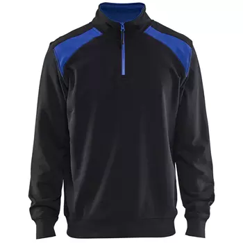Blåkläder Unite Half-Zip sweatshirt, Sort/Koboltblå