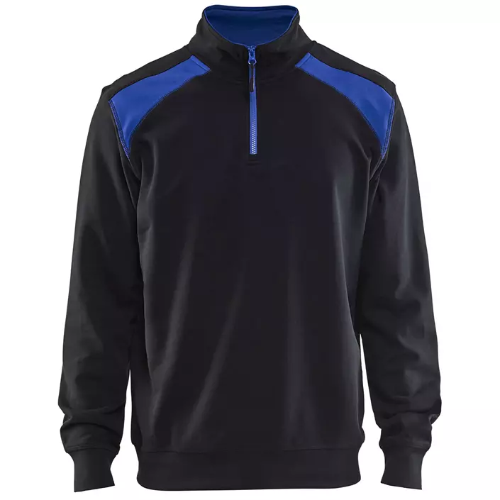 Blåkläder Unite Half-Zip sweatshirt, Svart/Koboltblå, large image number 0