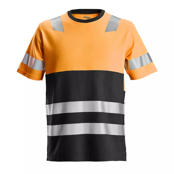Snickers AllroundWork T-shirt 2534, Hi-Vis Orange/Sort, large image number 0