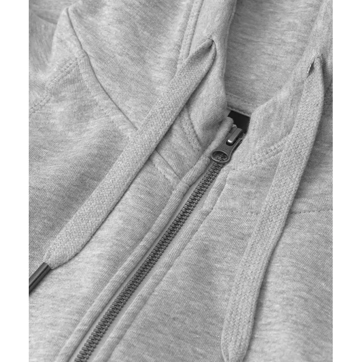 ID women's hoodie with full zipper, Grey Melange, large image number 3