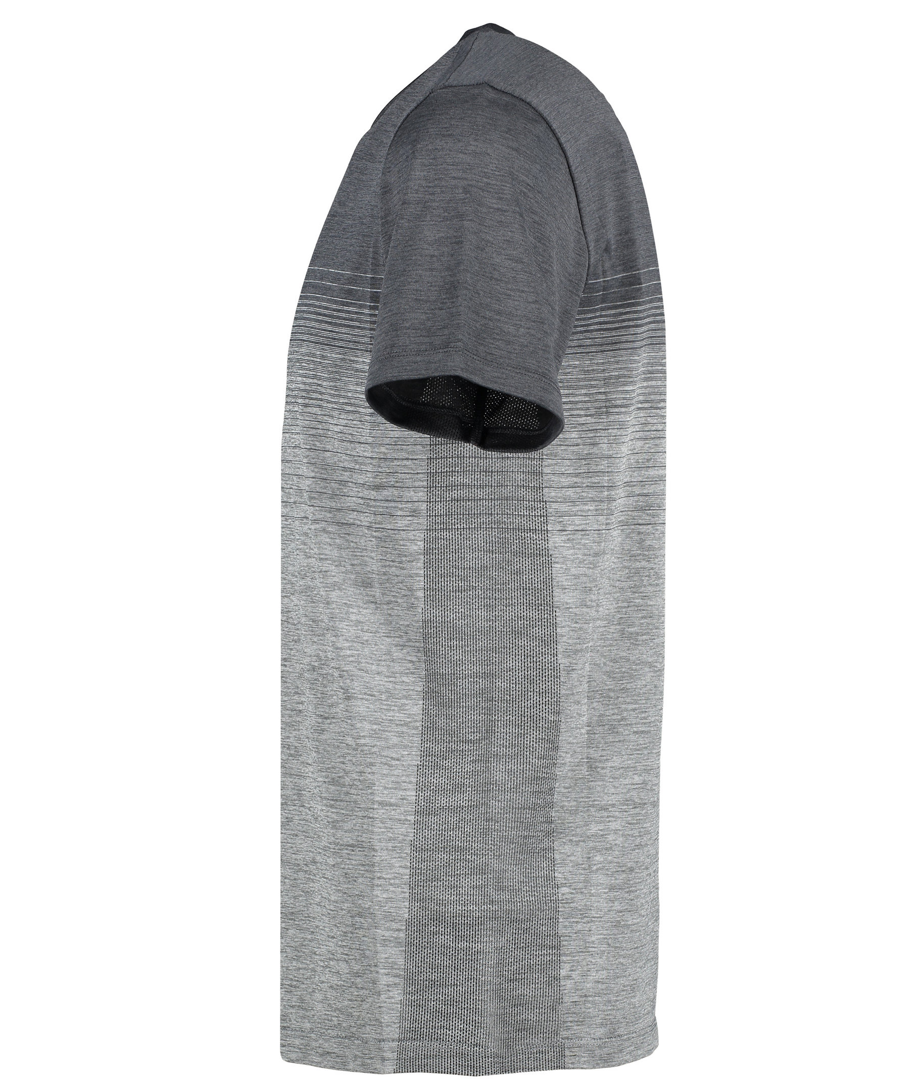 GEYSER s&ouml;ml&ouml;s randig T-shirt, Anthracite melange, large image number 5