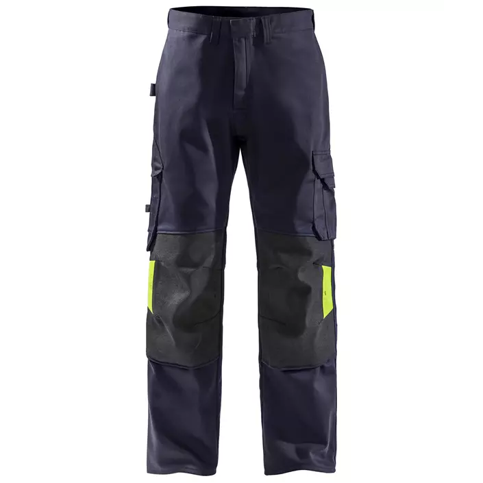 Fristads Flame welding trousers 2656 WEL, Marine/Hi-Vis yellow, large image number 0