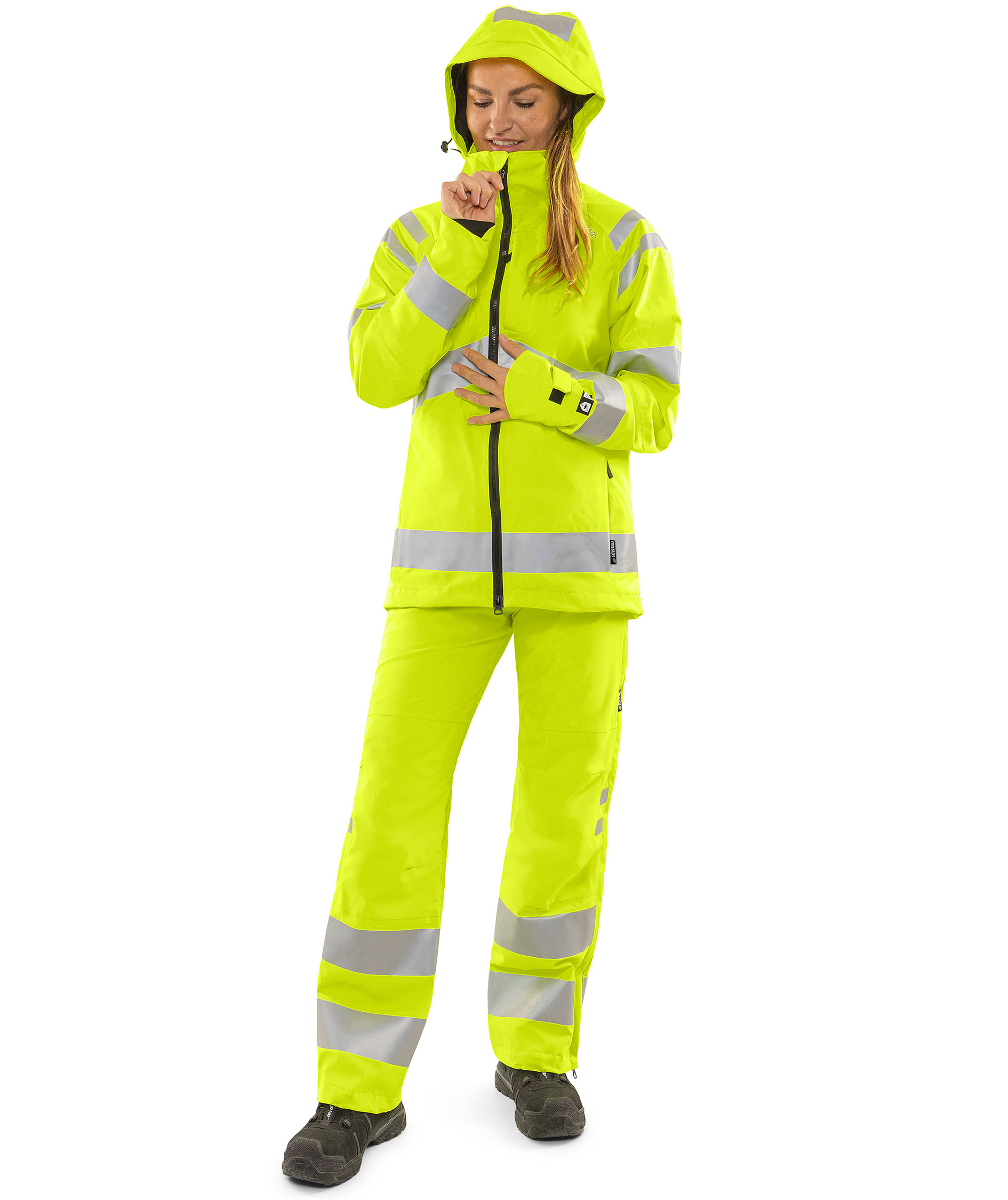 Fristads women's shell jacket 4681 GLPS, Hi-Vis Yellow, large image number 2