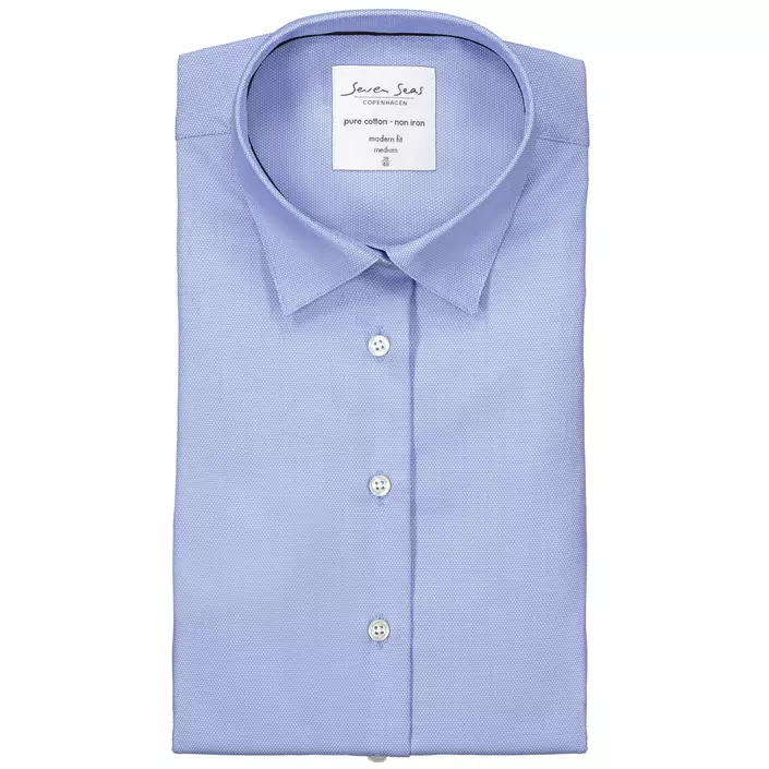 Seven Seas Dobby Royal Oxford modern fit women's shirt, Light Blue, large image number 4